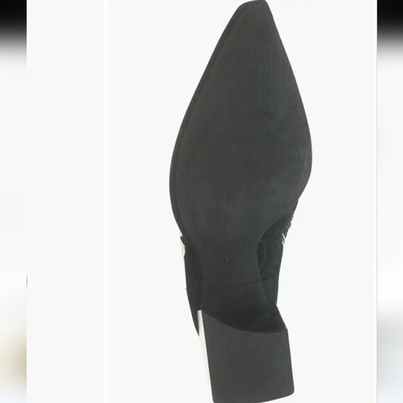 New Jeffrey Campbell Happy Hour Pointed Toe Stretch Black Boot high heels ankle - Picture 5 of 6